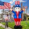 4th of July Inflatable Uncle Sam Decorations, 6FT Fourth of July Decorations (Blue)